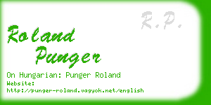 roland punger business card